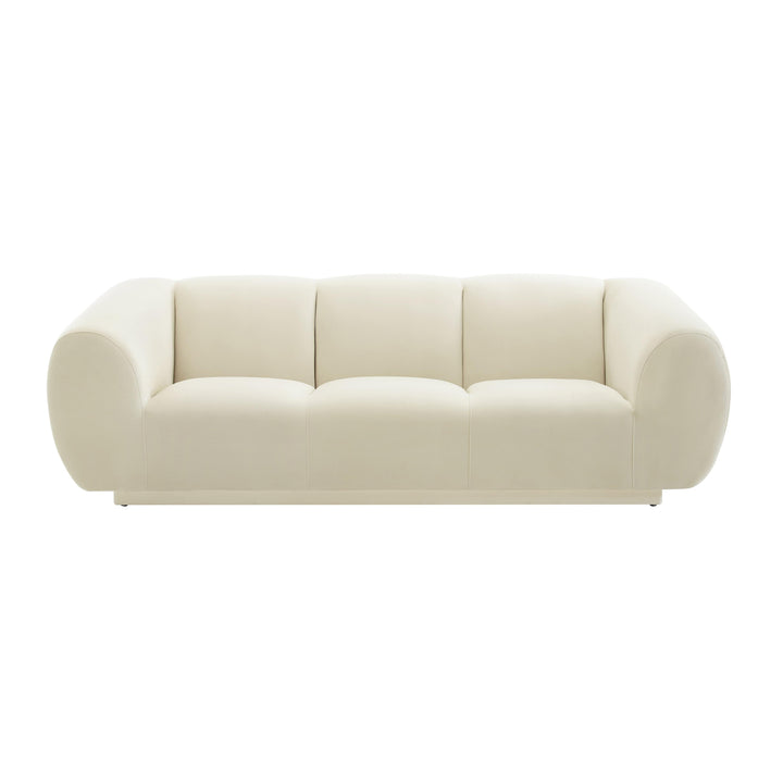 American Home Furniture | TOV Furniture - Emmet Cream Velvet Sofa