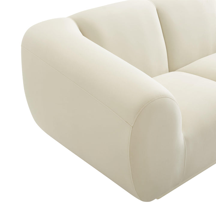 American Home Furniture | TOV Furniture - Emmet Cream Velvet Sofa