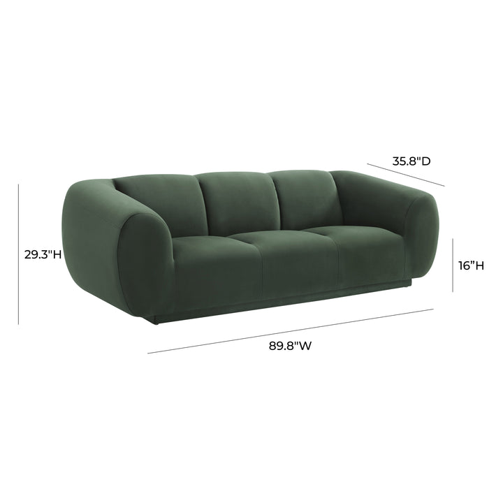 American Home Furniture | TOV Furniture - Emmet Forest Green Velvet Sofa