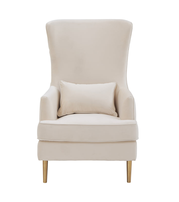 American Home Furniture | TOV Furniture - Alina Cream Tall Tufted Back Chair