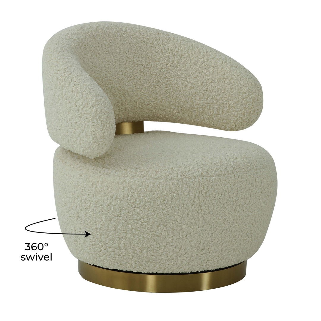 TOV Furniture Austin Faux Shearling Chair ACCENT + LOUNGE CHAIRS