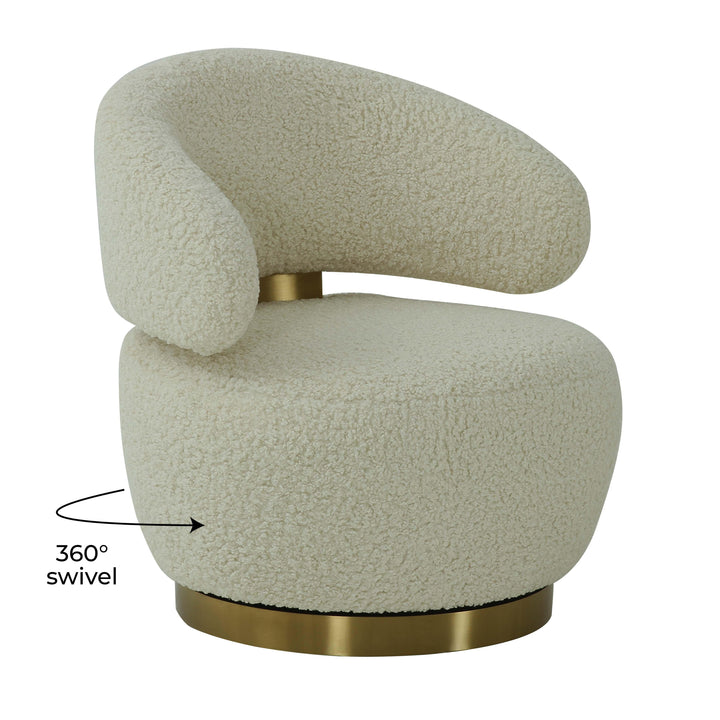 TOV Furniture Austin Faux Shearling Chair ACCENT + LOUNGE CHAIRS