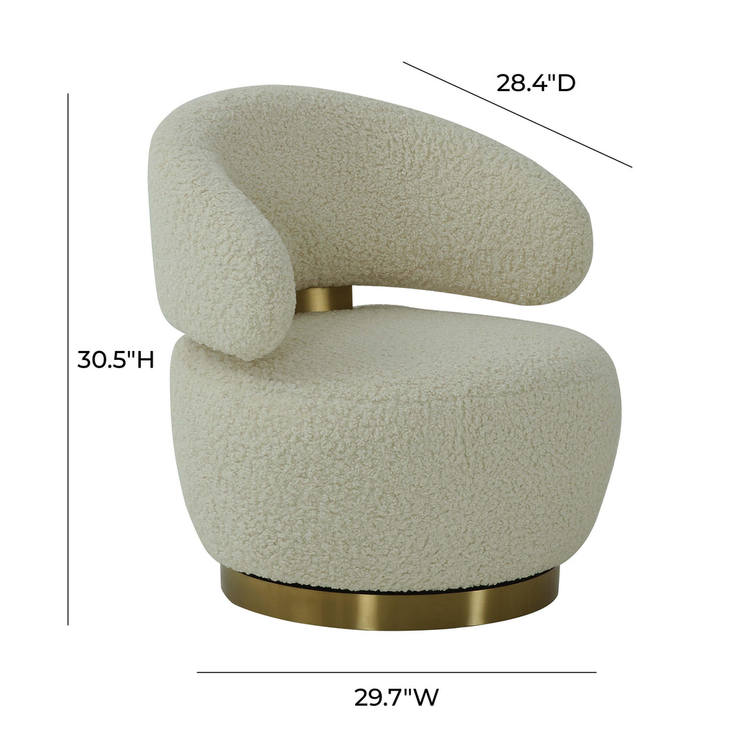 TOV Furniture Austin Faux Shearling Chair ACCENT + LOUNGE CHAIRS