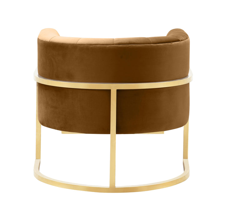 TOV Furniture Magnolia Cognac Velvet Chair ACCENT + LOUNGE CHAIRS