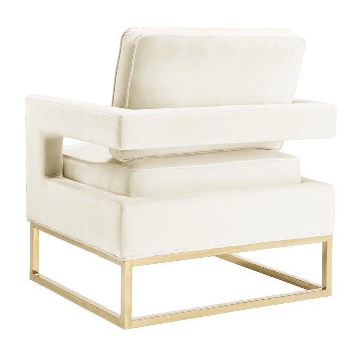 TOV Furniture Avery Cream Velvet Chair ACCENT + LOUNGE CHAIRS