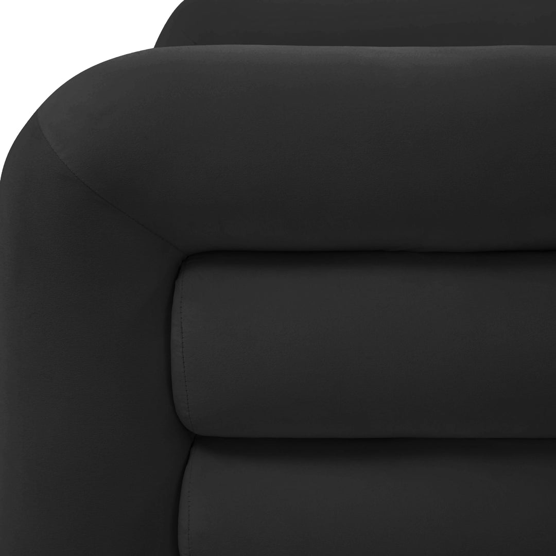 American Home Furniture | TOV Furniture - Curves Black Velvet Lounge Chair