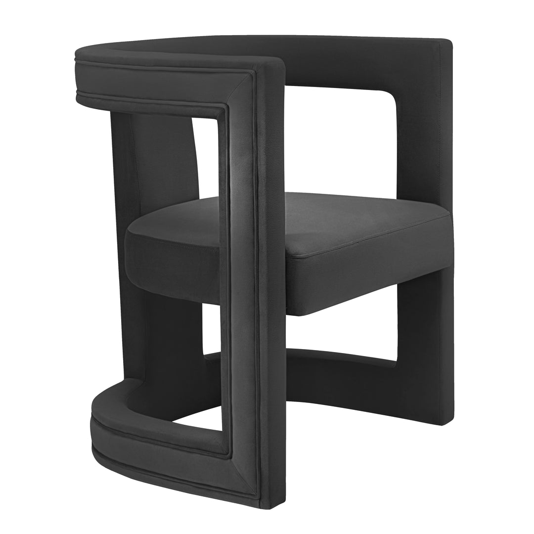 American Home Furniture | TOV Furniture - Ada Black Velvet Chair