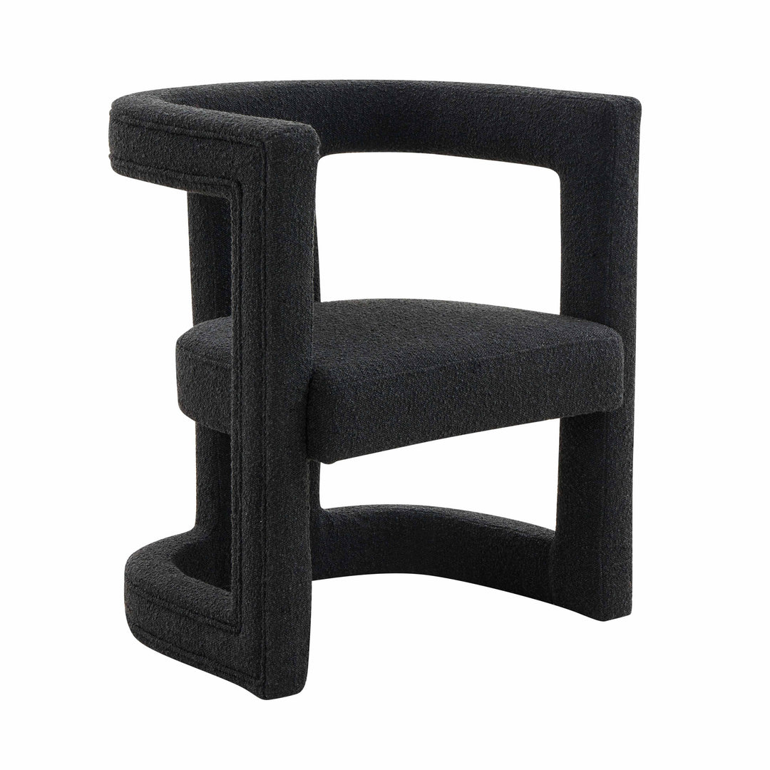 American Home Furniture | TOV Furniture - Ada Black Boucle Chair