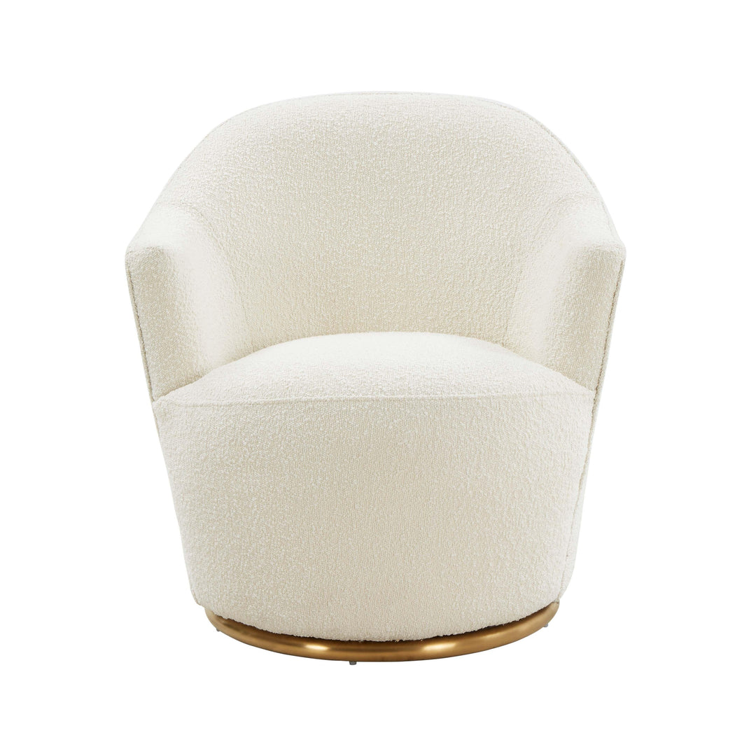 TOV Furniture Skyla Boucle Swivel Chair ACCENT + LOUNGE CHAIRS