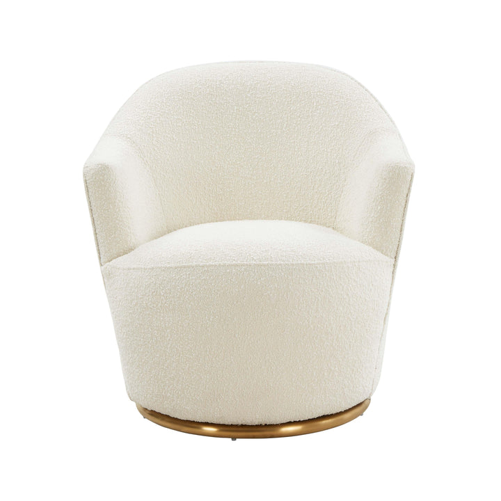 TOV Furniture Skyla Boucle Swivel Chair ACCENT + LOUNGE CHAIRS