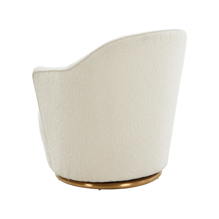 TOV Furniture Skyla Boucle Swivel Chair ACCENT + LOUNGE CHAIRS