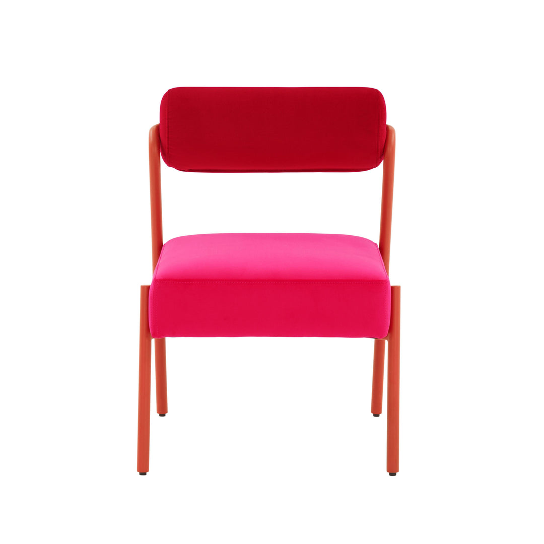 American Home Furniture | TOV Furniture - Jolene Hot Pink Velvet Accent Chair