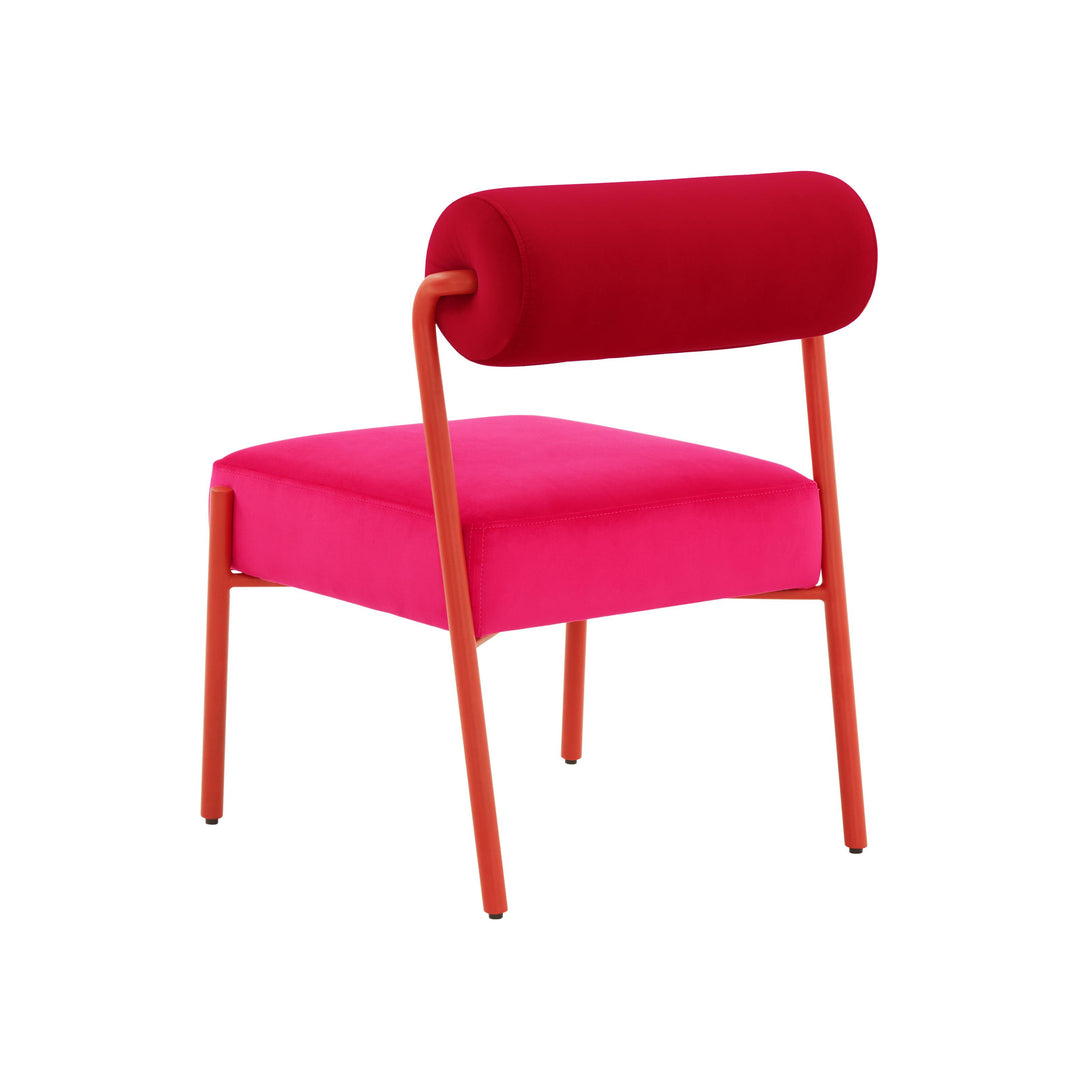 American Home Furniture | TOV Furniture - Jolene Hot Pink Velvet Accent Chair