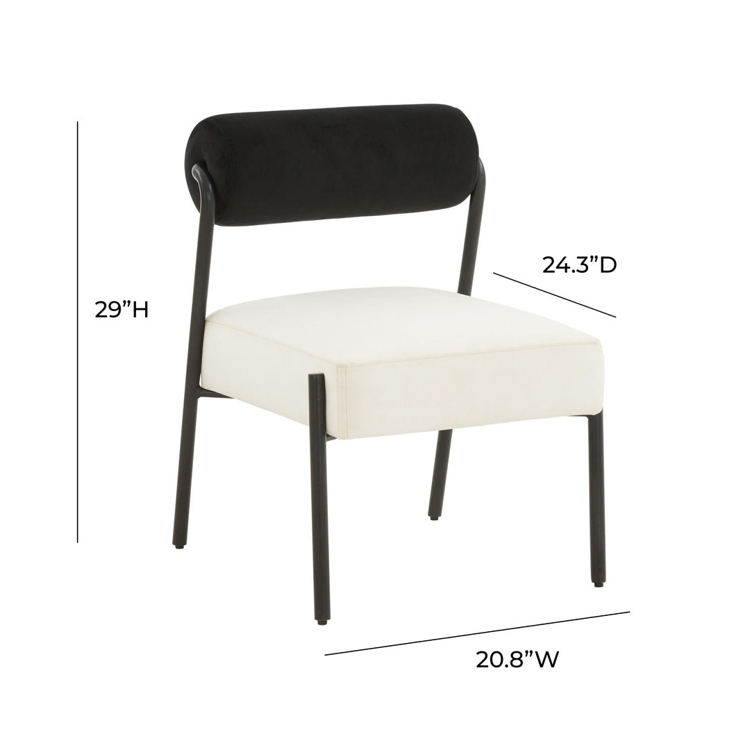 American Home Furniture | TOV Furniture - Jolene Cream Velvet Accent Chair