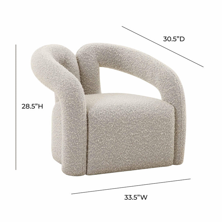 TOV Furniture Jenn Speckled Boucle Accent Chair ACCENT + LOUNGE CHAIRS