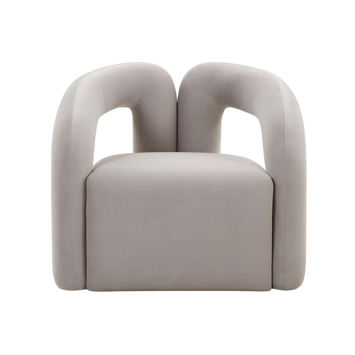 American Home Furniture | TOV Furniture - Jenn Grey Velvet Accent Chair