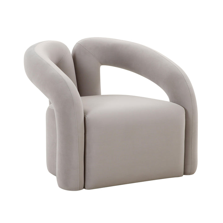 American Home Furniture | TOV Furniture - Jenn Grey Velvet Accent Chair