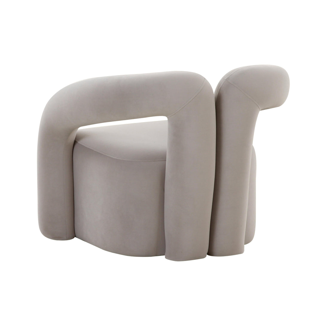American Home Furniture | TOV Furniture - Jenn Grey Velvet Accent Chair