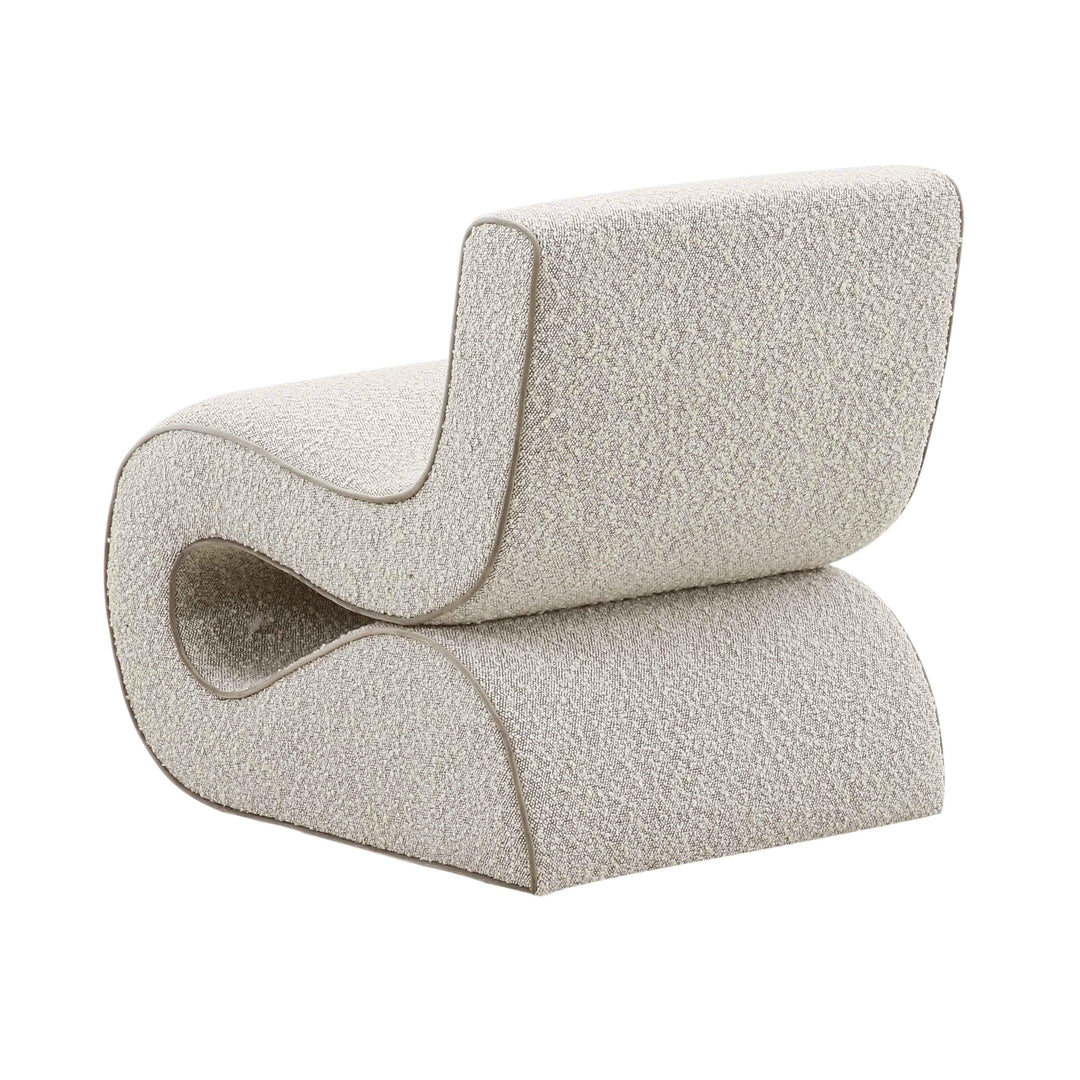 TOV Furniture Senna Speckled Grey Boucle Accent Chair ACCENT + LOUNGE CHAIRS