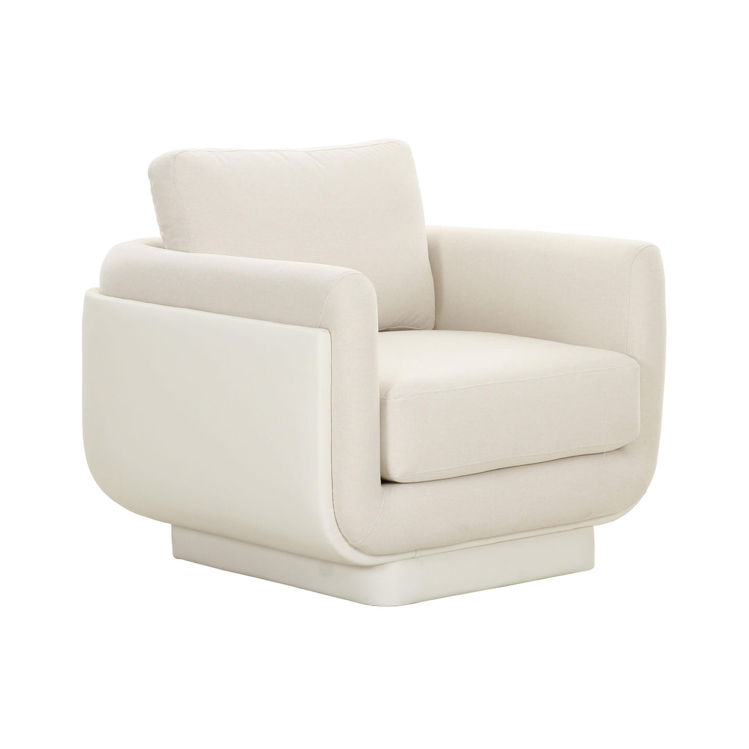 American Home Furniture | TOV Furniture - Rhonnie Cream Monotone Armchair