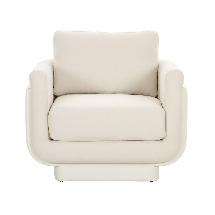 American Home Furniture | TOV Furniture - Rhonnie Cream Monotone Armchair