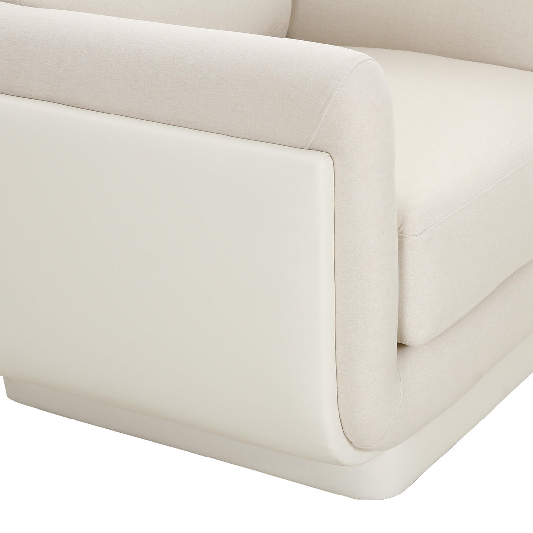 American Home Furniture | TOV Furniture - Rhonnie Cream Monotone Armchair