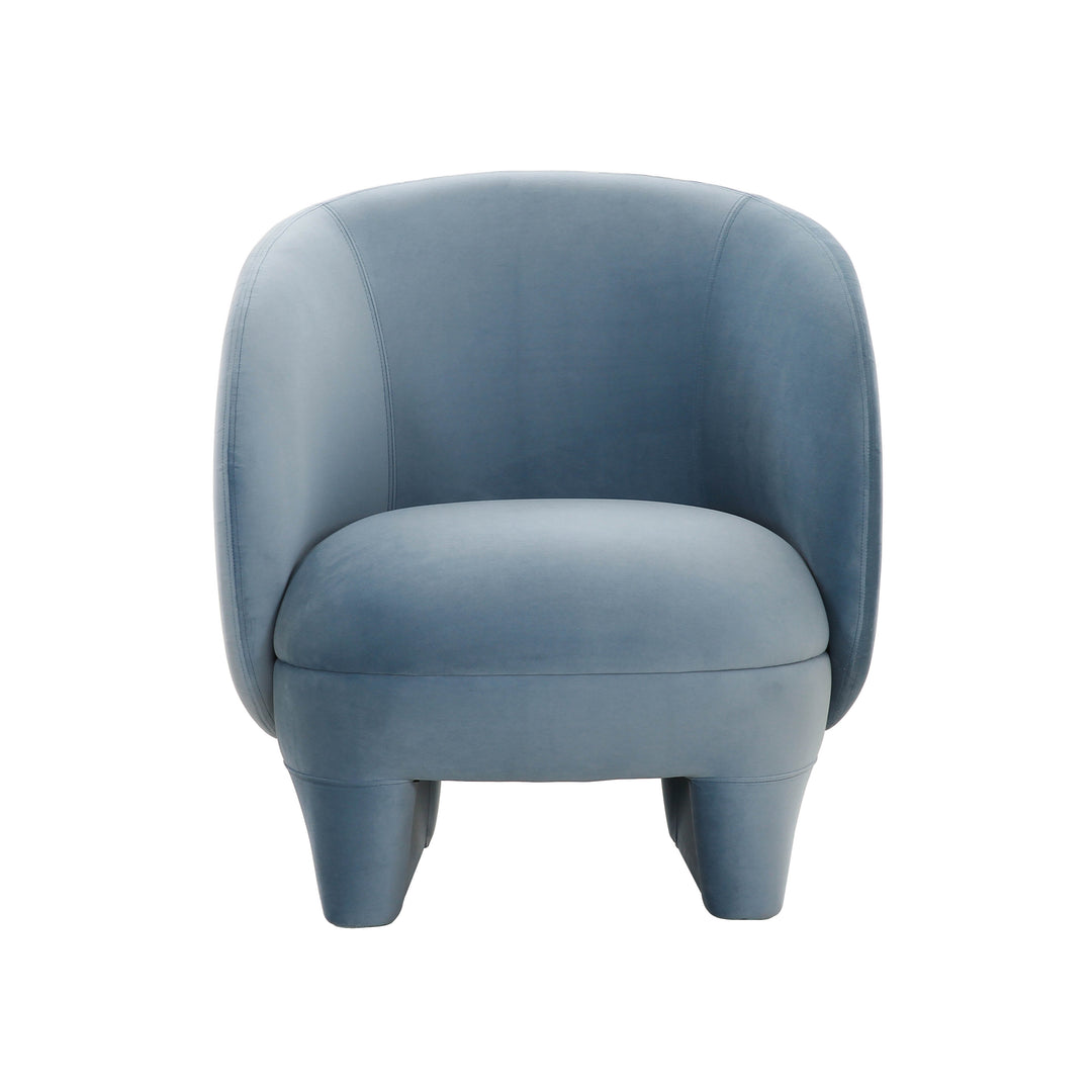 American Home Furniture | TOV Furniture - Kiki Blue Stone Velvet Accent Chair