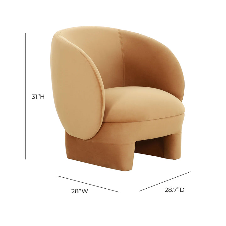 American Home Furniture | TOV Furniture - Kiki Cognac Velvet Accent Chair