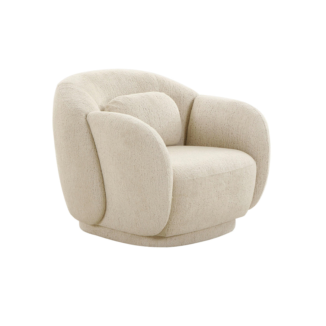 American Home Furniture | TOV Furniture - Misty Cream Boucle Accent Chair