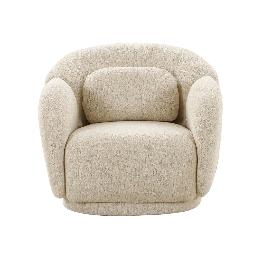 American Home Furniture | TOV Furniture - Misty Cream Boucle Accent Chair