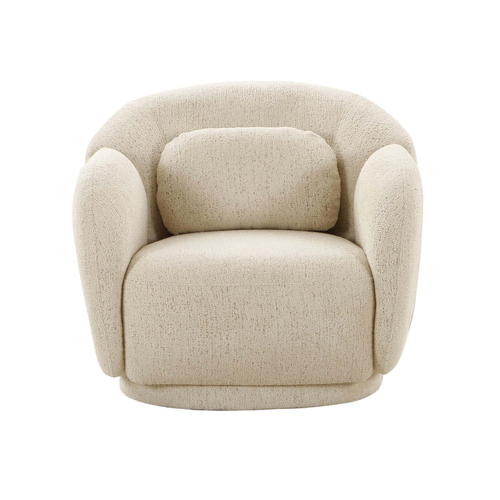 TOV Furniture Misty Cream Boucle Accent Chair ACCENT + LOUNGE CHAIRS