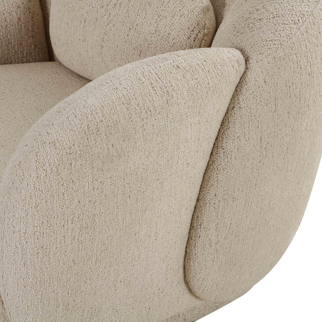 American Home Furniture | TOV Furniture - Misty Cream Boucle Accent Chair