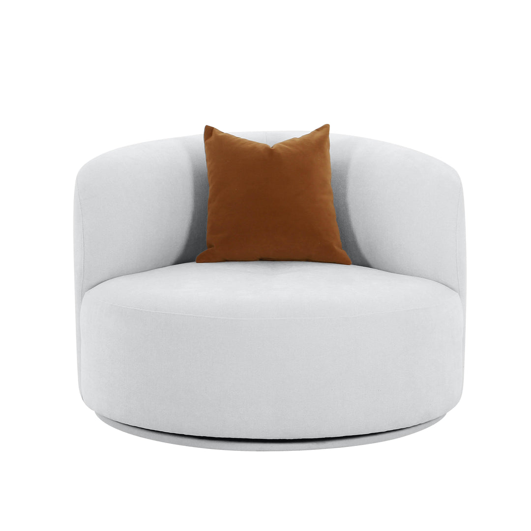 American Home Furniture | TOV Furniture - Fickle Grey Velvet Swivel Chair