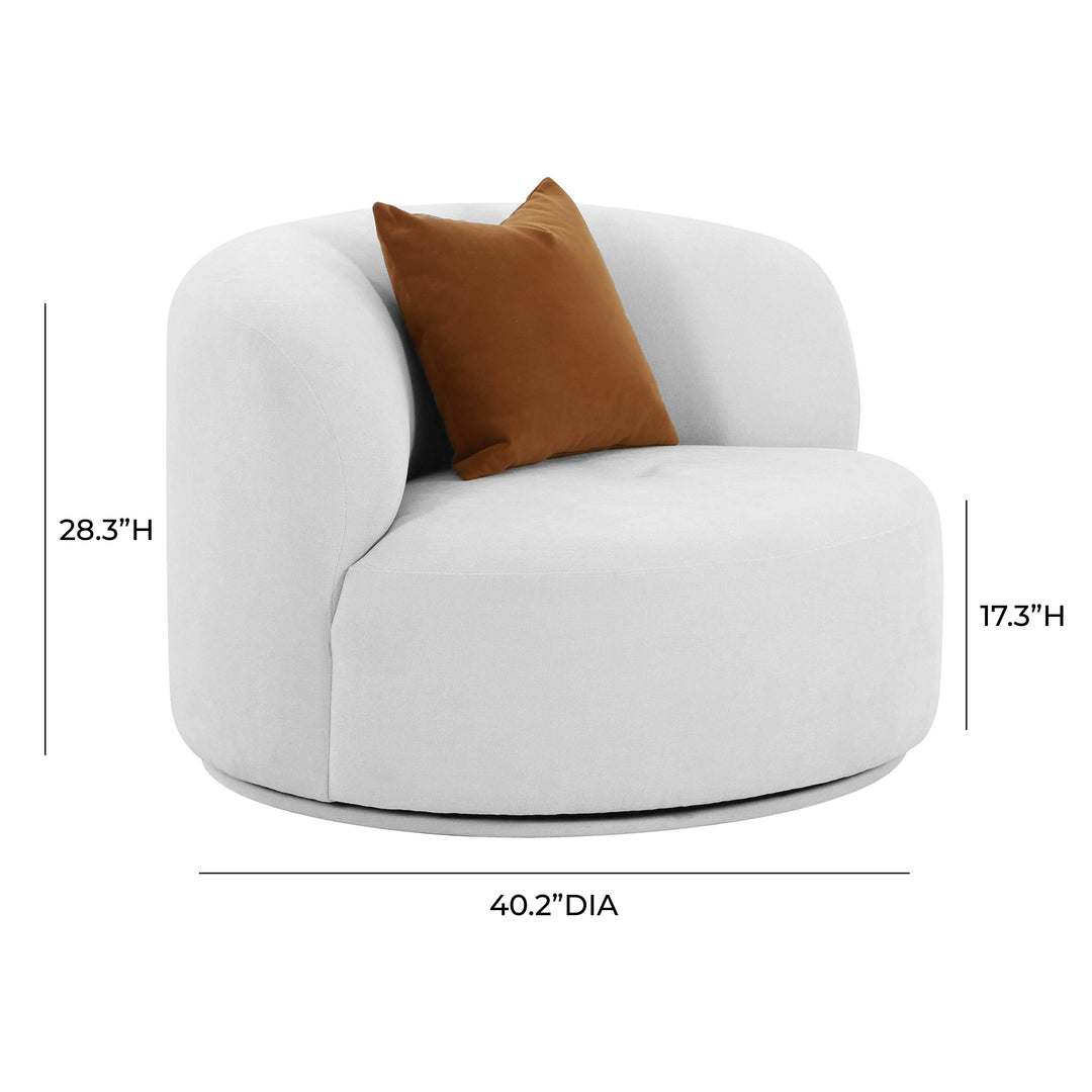 American Home Furniture | TOV Furniture - Fickle Grey Velvet Swivel Chair