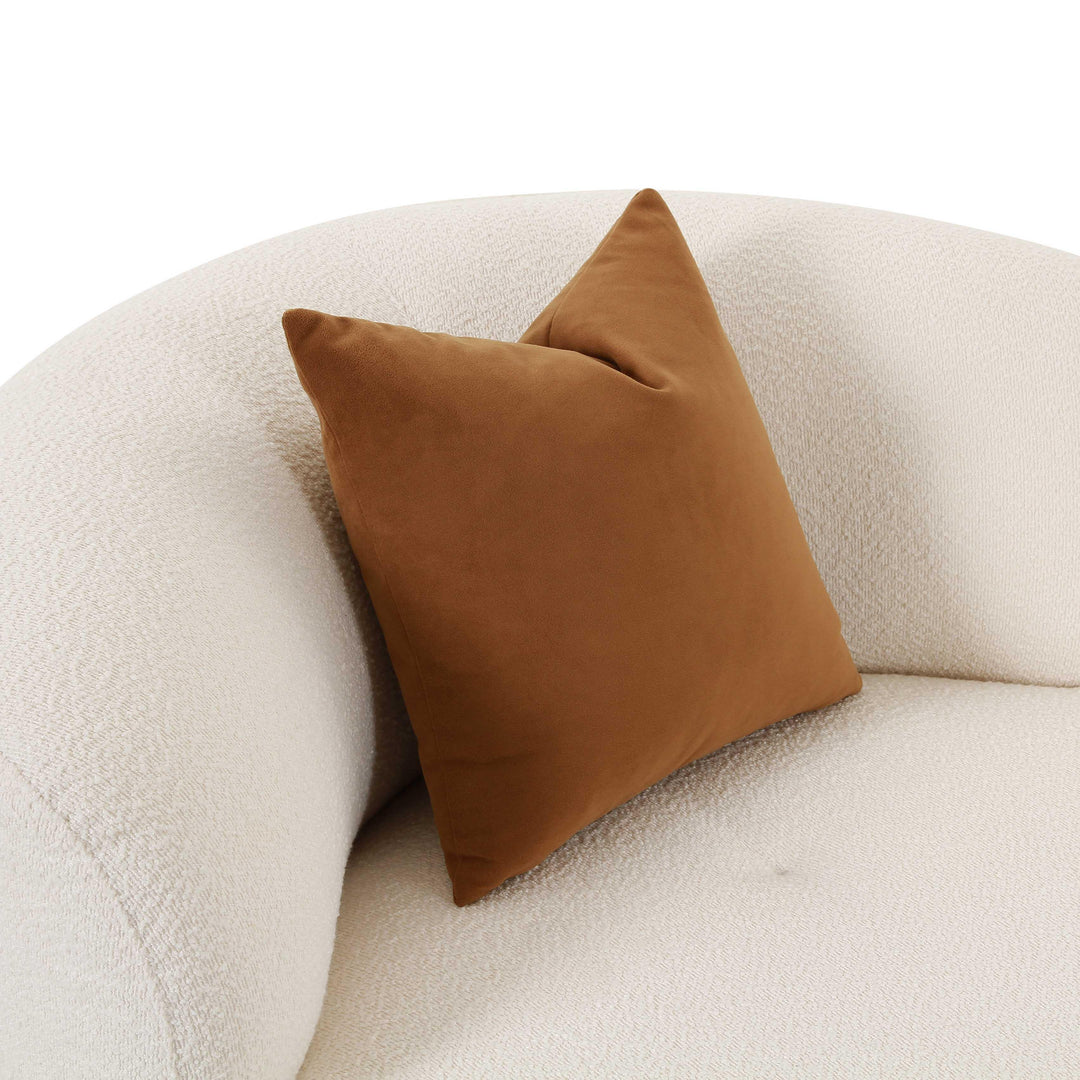 American Home Furniture | TOV Furniture - Fickle Cream Boucle Swivel Chair