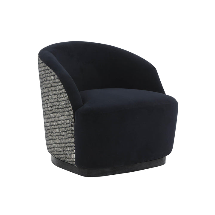 American Home Furniture | TOV Furniture - Reese Black Velvet Swivel Chair