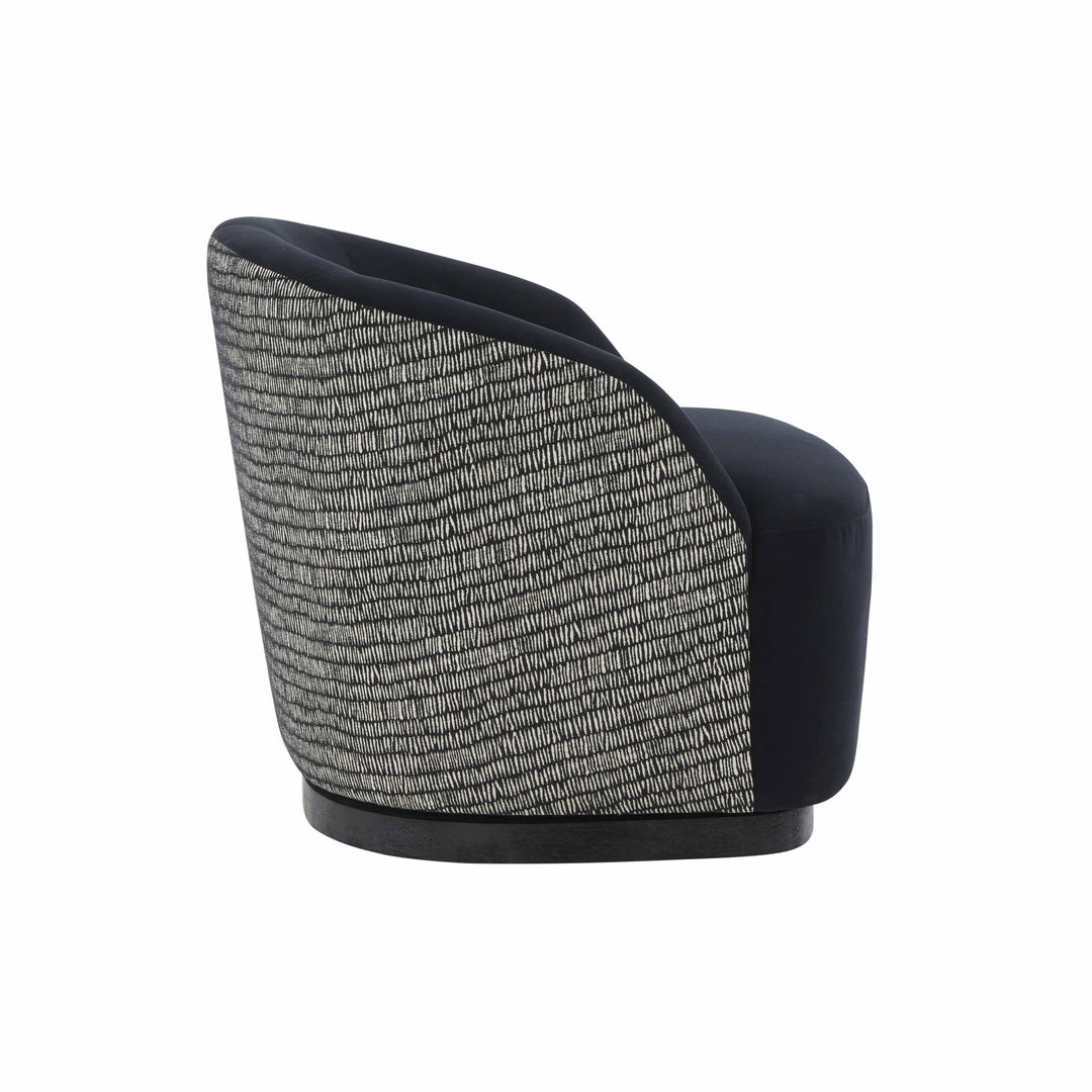 American Home Furniture | TOV Furniture - Reese Black Velvet Swivel Chair