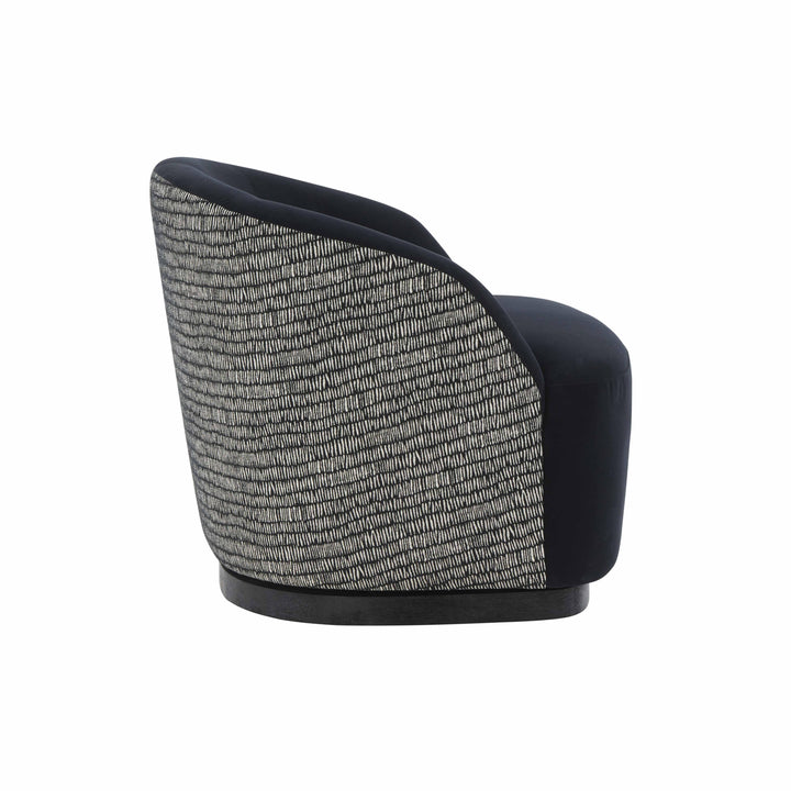 American Home Furniture | TOV Furniture - Reese Black Velvet Swivel Chair