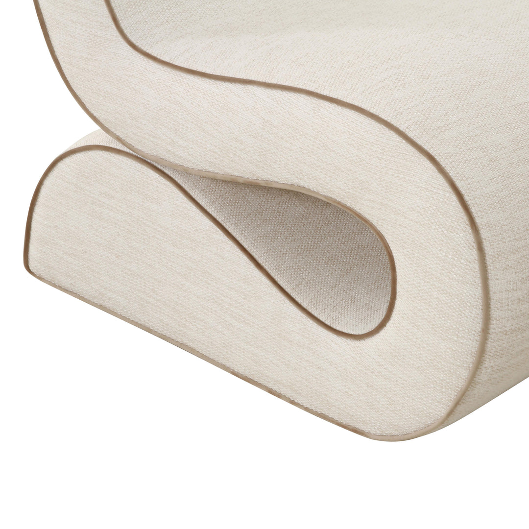 TOV Furniture Senna Cream Basketweave Accent Chair ACCENT + LOUNGE CHAIRS
