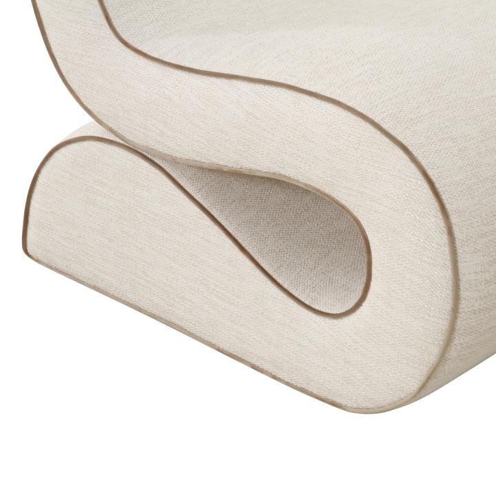 TOV Furniture Senna Cream Basketweave Accent Chair ACCENT + LOUNGE CHAIRS