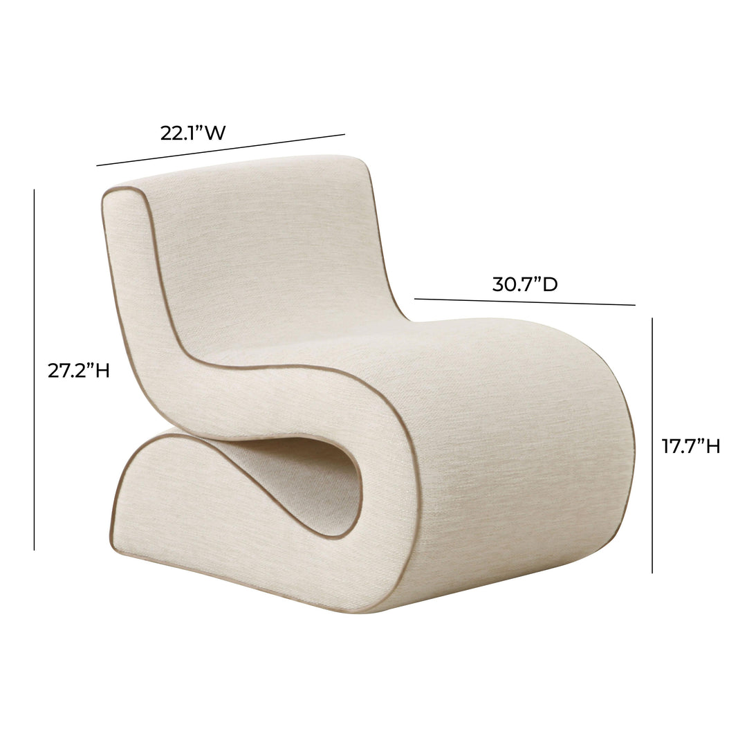 American Home Furniture | TOV Furniture - Senna Cream Basketweave Accent Chair