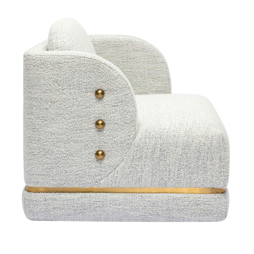 American Home Furniture | TOV Furniture - Earl Nubby Cotton White Chenille Accent Chair