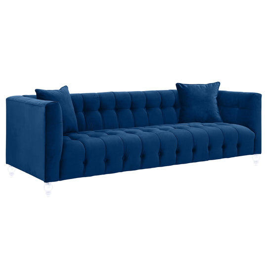 TOV Furniture Bea Navy Velvet Sofa SOFAS + SECTIONALS
