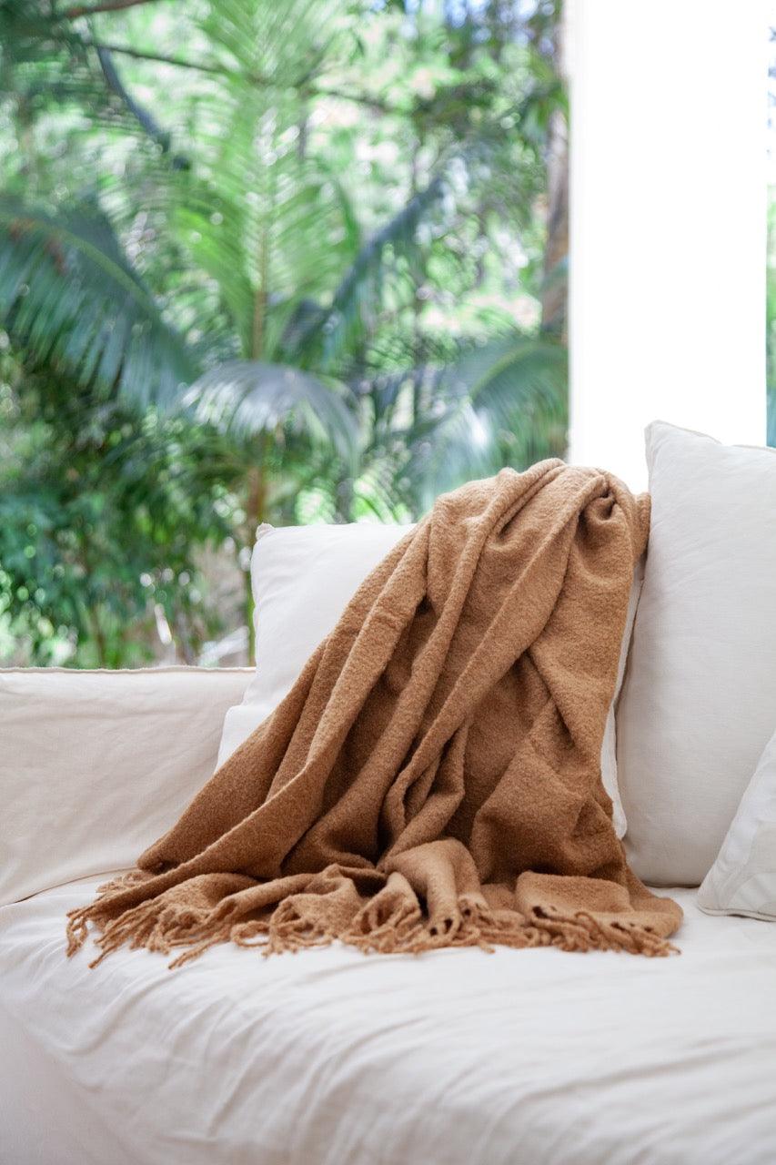 Boucle Baby Alpaca Throw - AmericanHomeFurniture