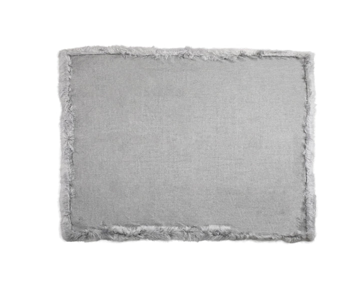 Baby Alpaca Woven Throw w/ Alpaca Fur Trim - AmericanHomeFurniture