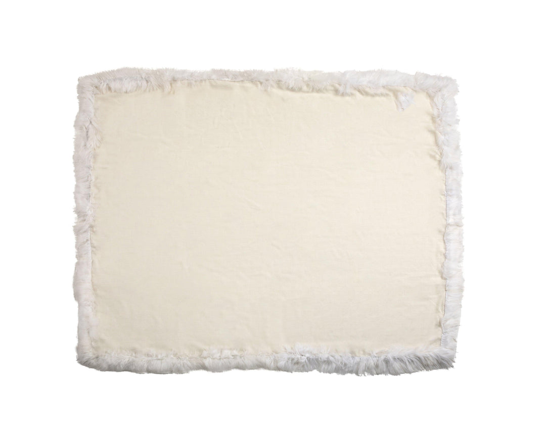 Baby Alpaca Woven Throw w/ Alpaca Fur Trim - AmericanHomeFurniture