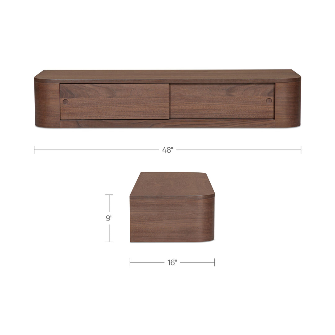 Round Off Floating Console Table