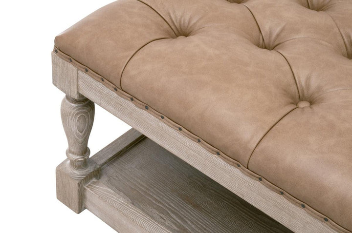 Townsend Tufted Upholstered Coffee Table - AmericanHomeFurniture