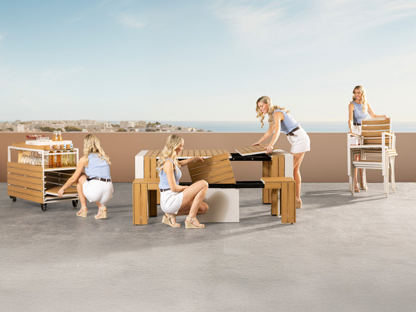 Transformer Outdoor Table Dining Set