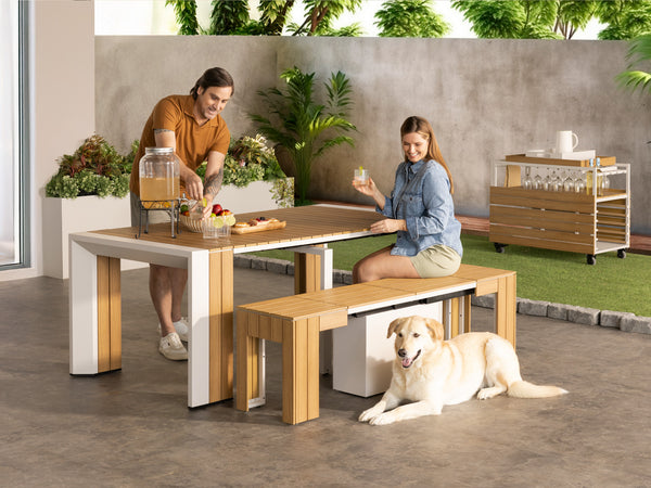 Transformer Outdoor Table Dining Set